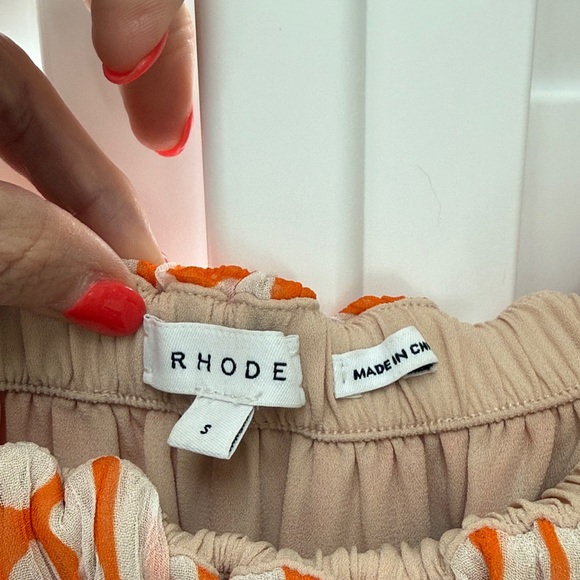 RHODE Maxi Dress with Orange and Pink Stripes - Picture 2 of 6